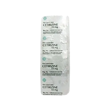 Cetirizine 10 mg 10 Tablet - 1 Strip